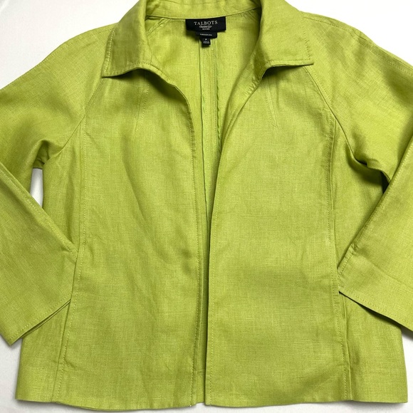 Talbots Petites 100% Pure Irish Linen Blazer - Picture 4 of 12